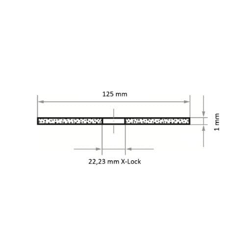 LUKAS-ERZETT - 50 dischi da taglio T41 per acciaio INOX, 125 x 1,0 mm, dritti | con X-LOCK | A46U-BF - 13,5 x 13,5 x 10 cm
