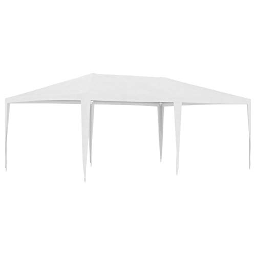 vidaXL Carpa para Celebraciones, Toldo Resistente a Rayos UV, Carpa para Bodas Fiestas Barbacoas, Cenador para Patio Terraza, Blanco