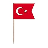 Drapeau national de la Turquie et de l'Asie - Marquage pour les gâteaux et les plats à fromage