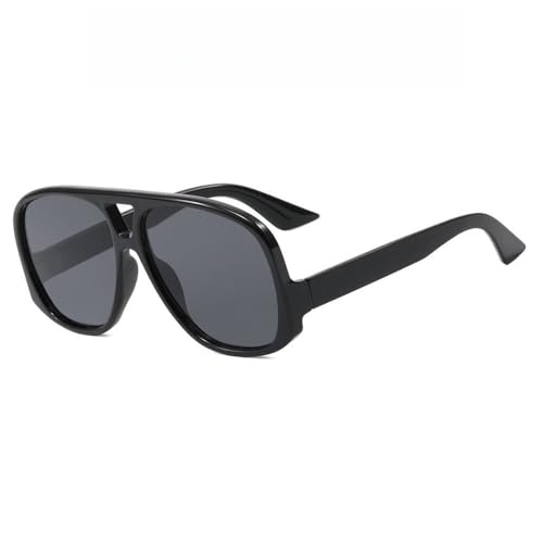 Lunettes de soleil rétro avec double pont géométrique et verres surdimensionnés UV400