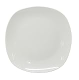 Marca: aro aro Plato llano cuadrado, 25 cm, porcelana, blanco, 6 unidades