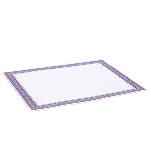 96 Pack Bulk Certificate Printer Paper With Colored Borders For Diplomas, Blank Paper For Awards In 6 Assorted Colors, 8.5 X 11 In #TOP6