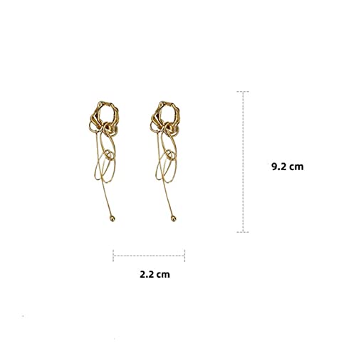 Boucles d'oreilles légères anti-teint terne en métal géométrique - 5