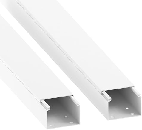 Habengut CC10020 Fußboden-Kabelführung Aus PVC Grau, Halbrunde Kabelbrücke Für Bis Zu 3,Kabel