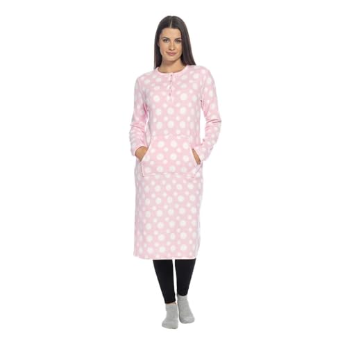 Chemise de nuit en polaire pour des soirées d'hiver cocooning avec poches