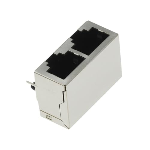 Conector RJ45 16 pin hembra de 1x2 puertos y cabeza de cristal para placa PCB 4