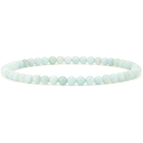Cherry Tree Collection Gemstone Beaded Bracelets For Women and Men – Promotes Protection, Courage, Focus, Balance & Luck – Available in S, M, L with 4mm Round Beads