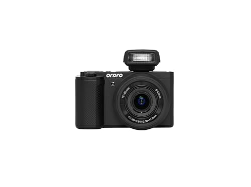 ORDRO G930 Digital Camera Mirrorless Camera Vlog Camera 64MP with 16-80mm F/1.96-3.64 Lens, 3.2 Flip Screen, 4K 30fps & FHD 60 Video, Auto Focus, 64GB Card (Creator Kit)