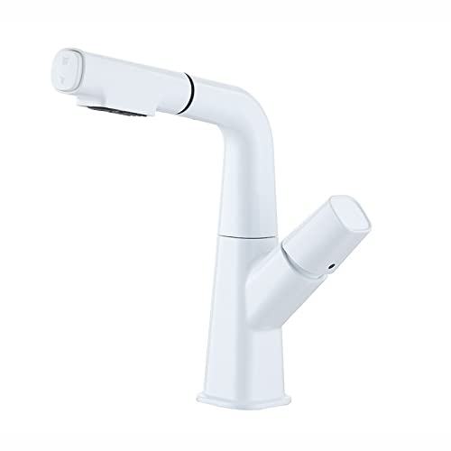 Robinet extractible pour lavabo de salle de bain mitigeur noir double mode