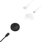 Blueshaweu Caricabatterie Compatibile con HONOR Choice Watch 2i Smartwatch, Cavo Dock di Ricarica USB Compatibile con HONOR Choice Watch 2i Watch (Nero+Bianco)