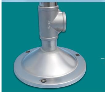 Eye Wash Station, Pedestal Mounted Eyewash Station Stainless Steel Eye Washing Station Adjustable Water Flow Hands Free Operation Eye Wash Units with Dual Spray Heads