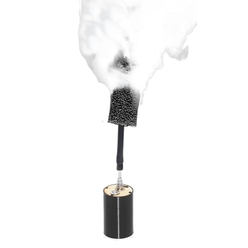 Mini Fog Machine Smoke Machine for Outdoor Events DJ Parties Photography Indoor Stage Effects Halloween (slim circle black)