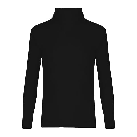 LUXFAB Kids Unisex Ribbed Turtle Neck Top Cover
