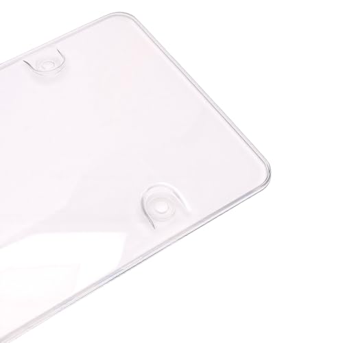 Generic Osłona Tablicy Rejestracyjnej Przezroczysta, 2 szt. Odporna na Zarysowania Ochrona dla Standardowych Pojazdów ABS 31x16cm