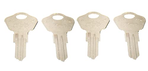 Sentry Safe 3H2 Lock Key, 4 New Keys, Silver, Fits Safes 1100 1160 1170 1200 HO100 1170BLK