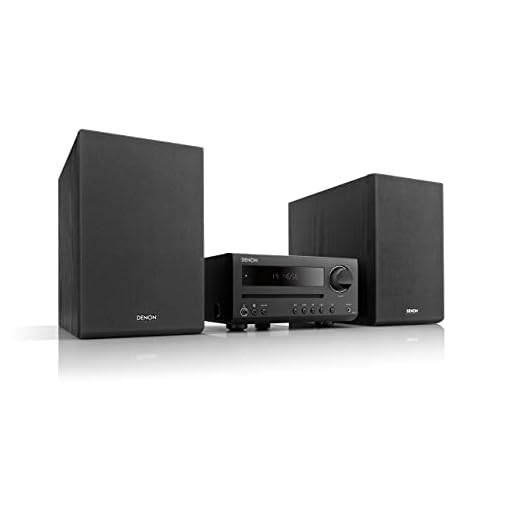 Denon D-T1 Kompakt System, Stereosystem med Bluetooth, CD-Spelare, UKW-Radio, Optisk Ingång, Svart