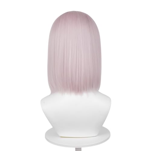Image of Anime Wigs for Death Devil Cosplay Wig - Pink Short Resistant Synthetic Wig for Role Play with Wig Cap for Festival,Costume Party