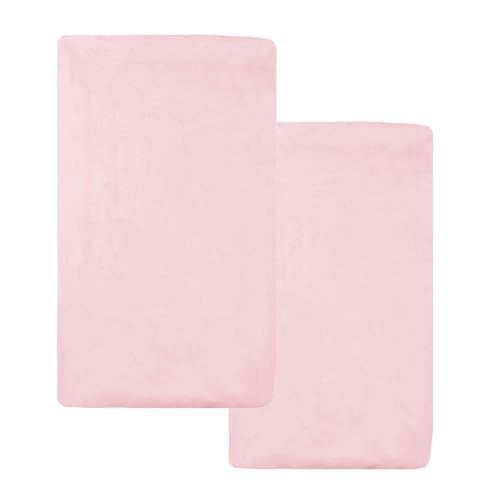 American Baby Company 2 Pack 100% Cotton Knit Fitted 18" x 36" Cradle/Bassinet Sheet - Compatible with Mika Micky Bassinet, Pink, Soft Breathable, for Girls
