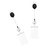 Operitacx 3 Sätze Teleskop-ausweis Halter Schlüsselkette -fall Luftmarken Kreditkartenhalter Credit Card Holder Ärmel Arbeitnehmervertretung Zinklegierung 2 Stücke * 3