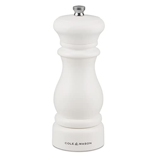 Cole & Mason Southwold Black & White Salt and Pepper Mill Set, Adjustable Grind, ABS Plastic, 165mm, Gift Set, Includes 2 x Salt and Pepper Grinders - Image 5