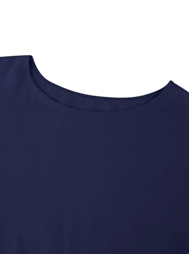 Image of Girls Off the Shoulder Tops Crop Short Sleeve Tees | Rolled Cuffs, Loose Fit, Crop Tops, Dance, Summer, Oversized, Trendy