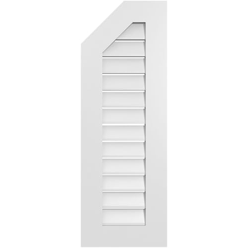Ekena Millwork GVPOL14X4001SF Octagonal Surface Mount PVC Gable Vent, Factory Primed White