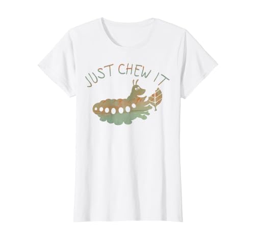 Disney Pixar Bugs Life Heimlich Just Chew It Graphic T-Shirt T-Shirt, Women, White, X-Small