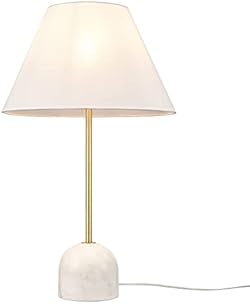 Light Society LS-T511-BRS-WHI Diya Table Lamp, Brass/White