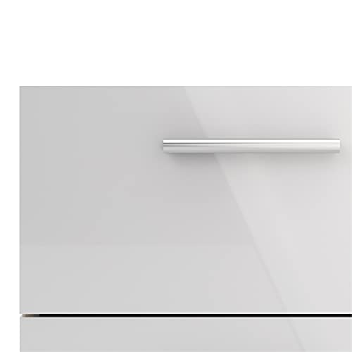 Tvilum Austin 2 Drawer Nightstand, Oak Structure/White High Gloss #TOP6