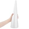 DIYASY 4 Pcs Foam Cones for DIY Crafts, 4.1 x 15.7 Inch White Polystyrene Christmas Tree Foam Cones Arts and Craft Supplies for DIY Home Craft Project Table Centerpiece #2