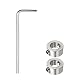 QUARKZMAN 2 Stück 10mm Bohrbegrenzer Set Tiefenanschlag, verstellbarer Edelstahl Bohrbegrenzungsring, eloxierte Oberfläche, Dorn-Spannvorrichtung mit Sechskantschlüssel, Silber