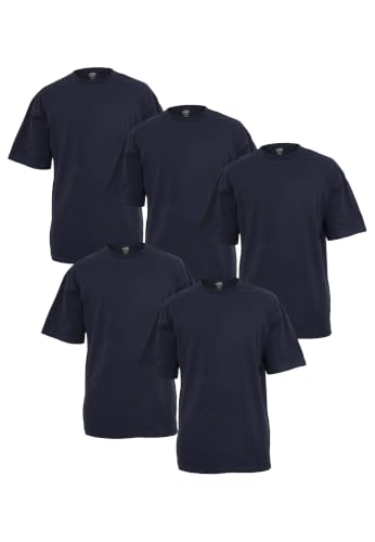 Urban Classics, T-Shirt, Herren, Navy L, 5-Pack