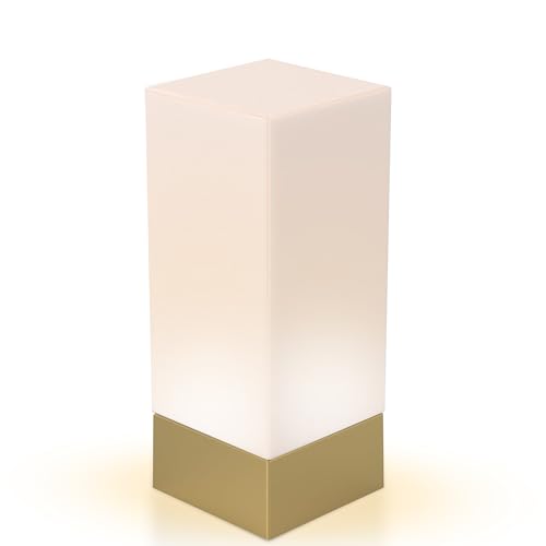 Enlighten Shabbos Lamp, Kosher lamp for Shabbat & Yom Tov, Gold Table Lamps and Nightlight for Bedroom Living Room, LED Dimmable Square Table lamp, (10W Eqv 75W, 730LM, 3500K,)