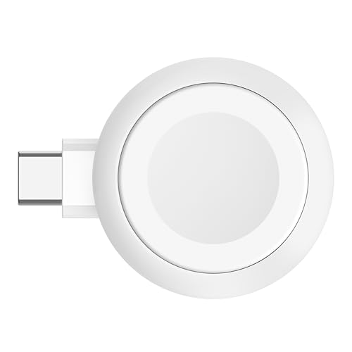 Belkin ポータブルUSB-C Apple Watch充電器 - Apple Watch Series 9、8、7、Ultraなど用MFi認証 - Type C充電器 MacBook、iPhone 16などに対応 - ホワイト（Amazon）