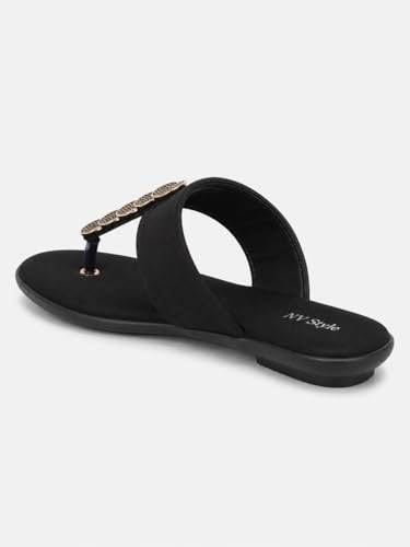 Image of Women's and Girls Synthetic Flat Slippers Comfortable Casual Sandals Comfortable Footwear for Office Casual Daily Use 1 Pair