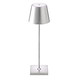 INNEN & AUSSEN: Die dimmbare LED-Akku Tischleuchte für Garten, Balkon, Terrasse und Wohnbereich. Dank Schutzklasse IP54 (Spritzwasser geschützt) hält sie auch Regenschauer aus.