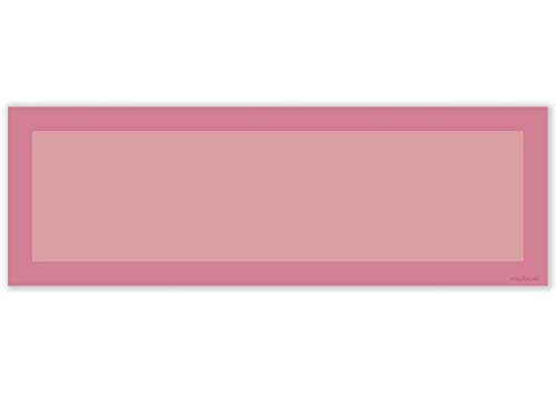 mubusi Tapis Vinyle du Sol Cuisine Salon - Différentes Tailles - (Cadre Rose 40x120 cm)