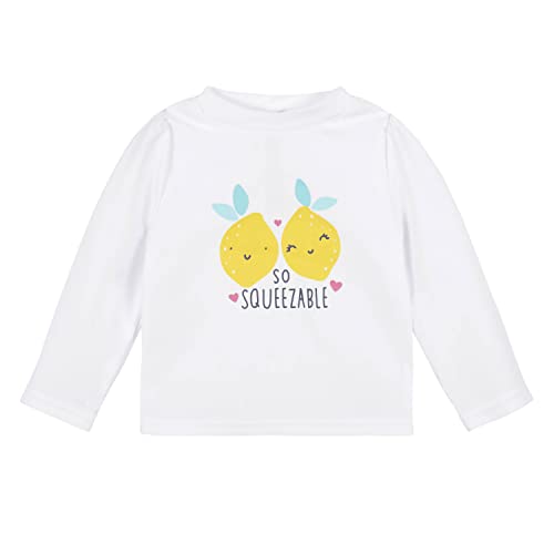 Gerber Baby and Toddler Girls Long Sleeve Swimsuit, Lemons, 2T - image 2
