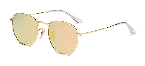 CYLEN Modern Hipster Fashion Shades Polarizde Sunglasses For Women Men Classic Driving Anti Glare Glasses (Gold-Pink) CYLEN Modern Hipster Fashion Shades Polarizde Sunglasses For Women Men Classic Driving Anti Glare Glasses (Gold-Pink)