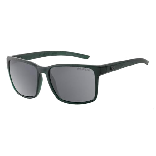 Image of Dirty Dog VADER Unisex Sunglasses - Satin Crystal/Polarized Dark Green Lens 53803