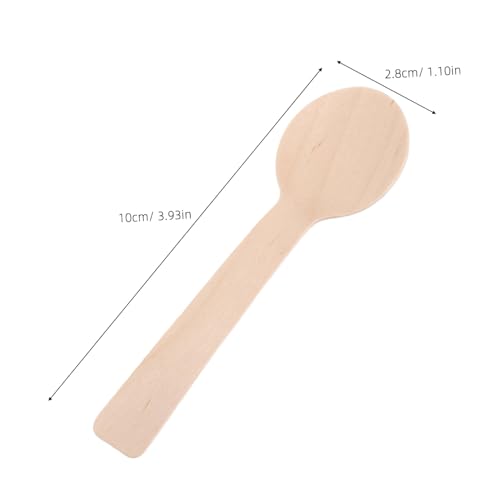Cucharas de abedul pequeñas para sazonar y servir postres en catering 3