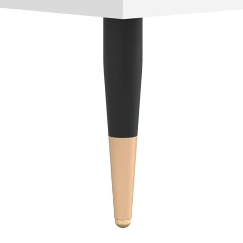 Support console audio vidéo stable en bois blanc et pieds robustes - 7