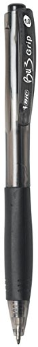 Bic Bu3 Grip Retractable Ballpoint Pen, Medium Point (1.0Mm), Black, Side Click Retraction For Added Convenience, 18-Count #TOP1