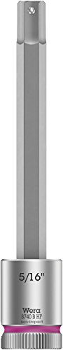 Wera 8740 B HF Hex-Plus Bit Socket – 5mm X 35mm, 3/8 Inch Drive, Hex-Plus Design For Better Grip On Stripped Screws