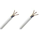 Kopp 151710849 Schlauchleitung H05 VV-F 3G, 1 mm², 10 m, weiß (Packung mit 2)