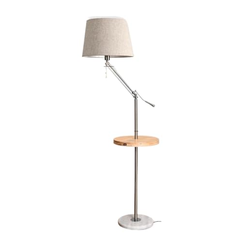 Lámpara de pie con pantalla colgante y luz elegante para lectura y decoración