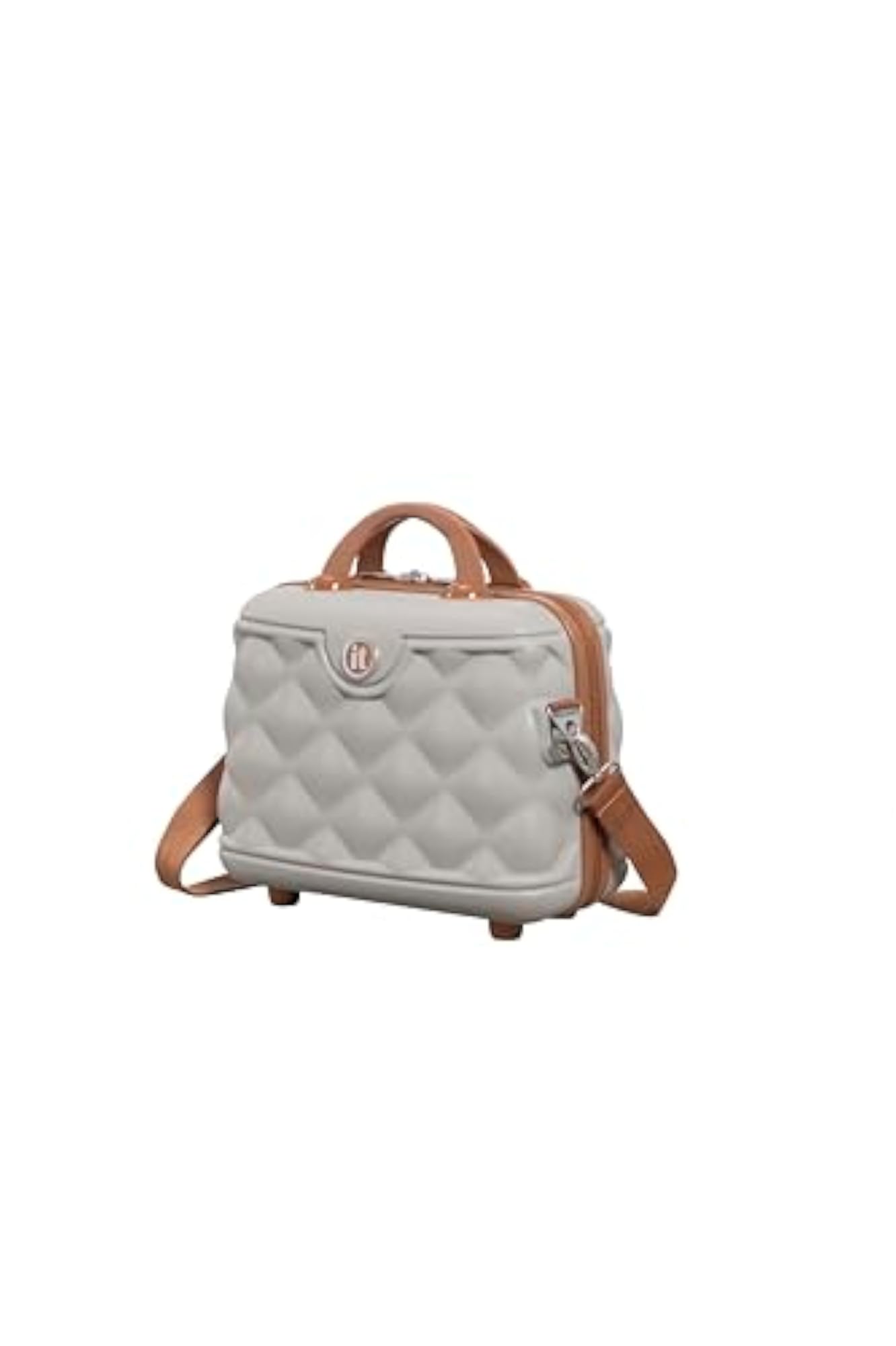 Indulging Light Grey Vanity Case, Hardsided Cosmetic Box