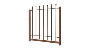 ELEO Gartentor Ancona 1x1 m Rostoptik