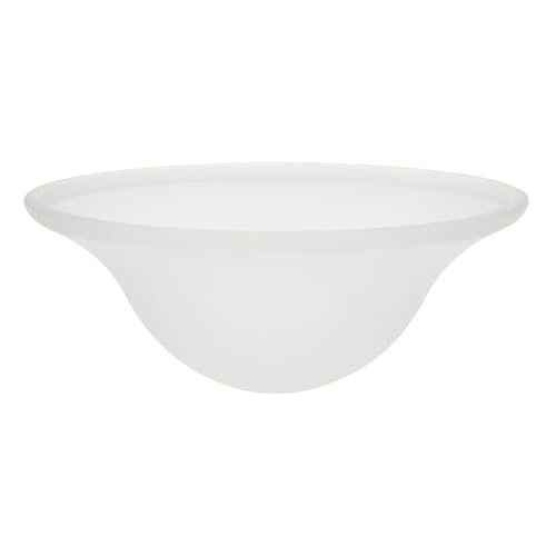 Image of Aspen Creative 25007-64-1 Replacement Frosted Glass shade for Flush Mount or Semi-Flush Mount, 1 /2 inch Central Hole,12-7 /8 inch Diameter x 5 inch Height