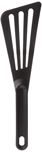 Image of Mercer Culinary Hell's Tools Hi-Heat Slotted Spatula, Black, 3.5 Inch x 12 Inch (Pack of 12)